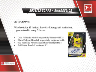 2021/22 Topps Bundesliga Soccer Hobby Box