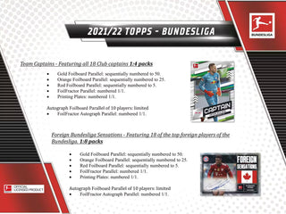 2021/22 Topps Bundesliga Soccer Hobby Box