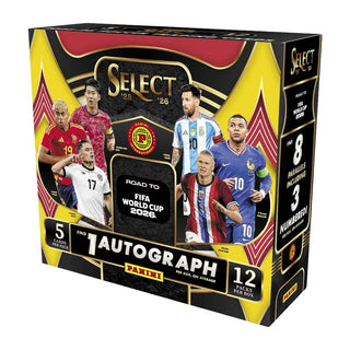 2025-26 Panini Select Road to FIFA World Cup Soccer Hobby International Box - Back Order (27/08/2026)