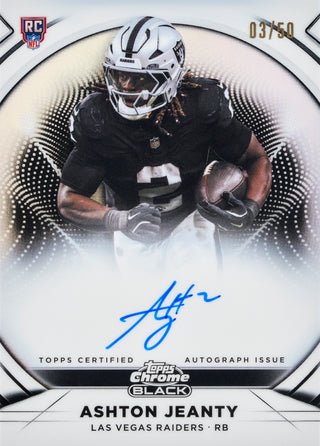 PREORDER: 2025 Topps Chrome Black Football NFL Hobby Box (Pre-Order: July 9)