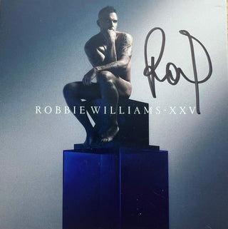 Robbie Williams Hand Signed XXV CD Collage Framed