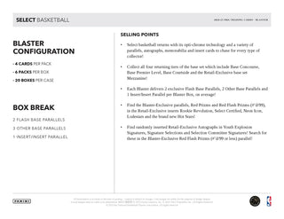 2024-25 Panini Select Basketball 6-Pack Blaster Pack