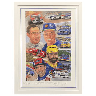 Ford Legends L/ED Print Signed By Moffat, Johnson, Bowe & Seton Framed