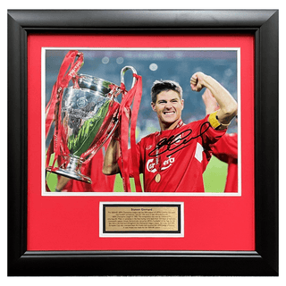 Steven Gerrard Signed Celebration Photo Framed