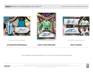 2025-26 Panini Select Road to FIFA World Cup Soccer Hobby International Box - Back Order (27/08/2026)