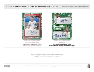 2025-26 Panini Donruss Road to World Cup Soccer Hobby International Box - Backorder