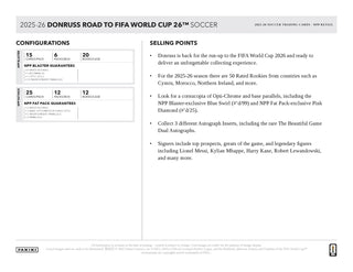 2025-26 Panini Donruss Road to World Cup Soccer Fat Pack