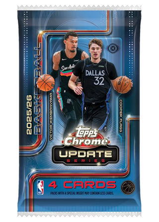 PREORDER: 2025/26 Topps Chrome Update Series Basketball Hobby Box (ETA August 6)