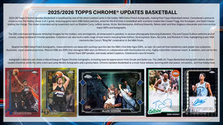 PREORDER: 2025/26 Topps Chrome Update Series Basketball Hobby Box (ETA August 6)