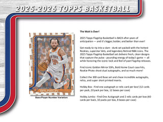 Back Order- 2025/26 Topps Basketball Hobby Jumbo Box