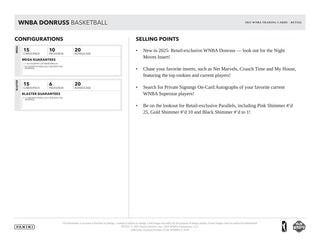 2025 Panini Donruss WNBA Basketball 6-Pack Blaster Box
