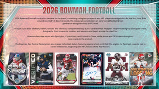 PREORDER:  2026 Topps Bowman Football Hobby Box (ETA 12th Oct)