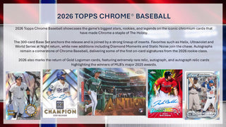 PREORDER: 2026 Topps Chrome Baseball Hobby Box (PREORDER ETA JULY 22)