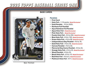 2025 Topps Series 1 Baseball 7-Pack Blaster Box