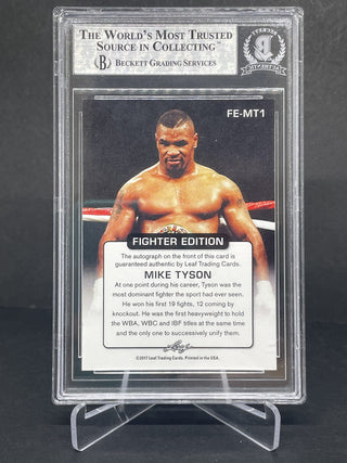 2017 Leaf Fighter Edition Mike Tyson Beckett Authentic Hand Signed