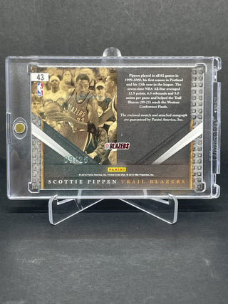 2010-11 Panini Limited Scottie Pippen Material Monikers Auto Swatch 09/25