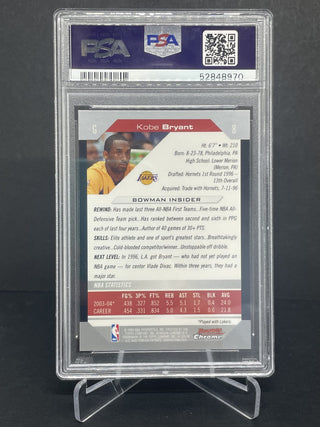 2004 Bowman Chrome Kobe Bryant PSA Gem Mint 10