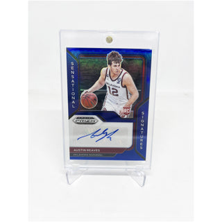 2021 Panini Prizm Draft Picks Austin Reaves Blue Sensational Signatures Auto 039/149