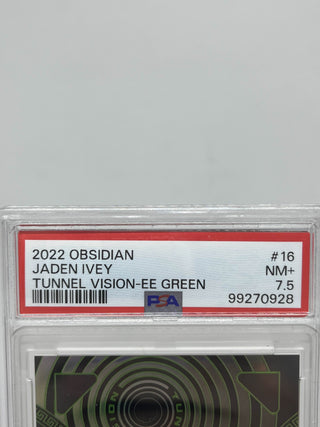 2022 Panini Obsidian Jaden Ivey Tunnel Vision Electric Etch 21/25 PSA NM+ 7.5
