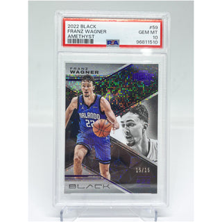 2022 Black Franz Wagner Amethyst 15/15 PSA Gem Mint 10
