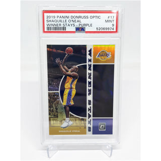 2019 Donruss Optic Shaquille O'Neal Winner Stays Purple PSA Mint 9