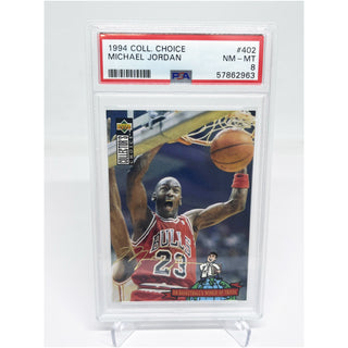 1994 Coll Choice Michael Jordan Facimate Auto PSA NM-MT 8