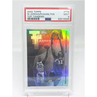 2002 Topps Michael Jordan Richard Hamilton Top Tandems PSA Mint 9