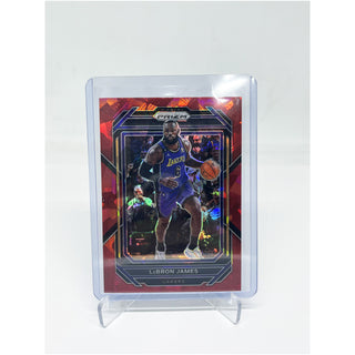 2022-23 Panini Prizm Lebron James Red Cracked Ice - No. 134