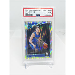 2018 Panini Donruss Optic Luka Doncic Shock Rated Rookie PSA Mint 9