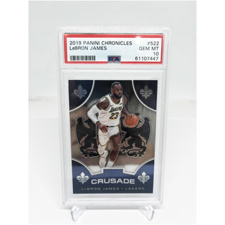 2019 Panini Chronicles LeBron James Crusade Insert PSA Gem Mint 10