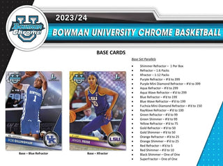 2023/24 Bowman University Chrome Basketball Hobby Box