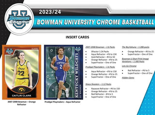 2023/24 Bowman University Chrome Basketball Hobby Box