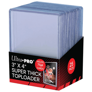 Ultra Pro 3" X 4" Thick 75PT Toploader 25ct