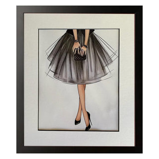 Fashion Dress Print Framed - Small