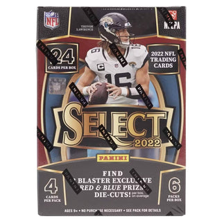 2022 Panini Select Football 6-Pack Blaster Box (Red &amp; Blue Die-Cuts!)