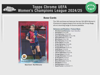 2024-25 Topps Chrome UEFA Women's Champions League Soccer Blaster Box