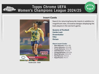2024-25 Topps Chrome UEFA Women's Champions League Soccer Blaster Box