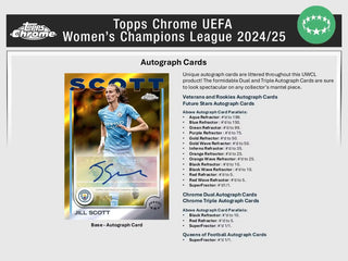 2024-25 Topps Chrome UEFA Women's Champions League Soccer Blaster Box