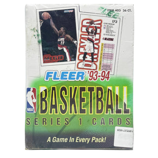 Fleer 1993-94 NBA Basketball Series 1 - 36 Pack Box