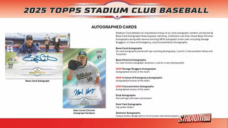 2025 Topps Stadium Club Baseball Hobby Box