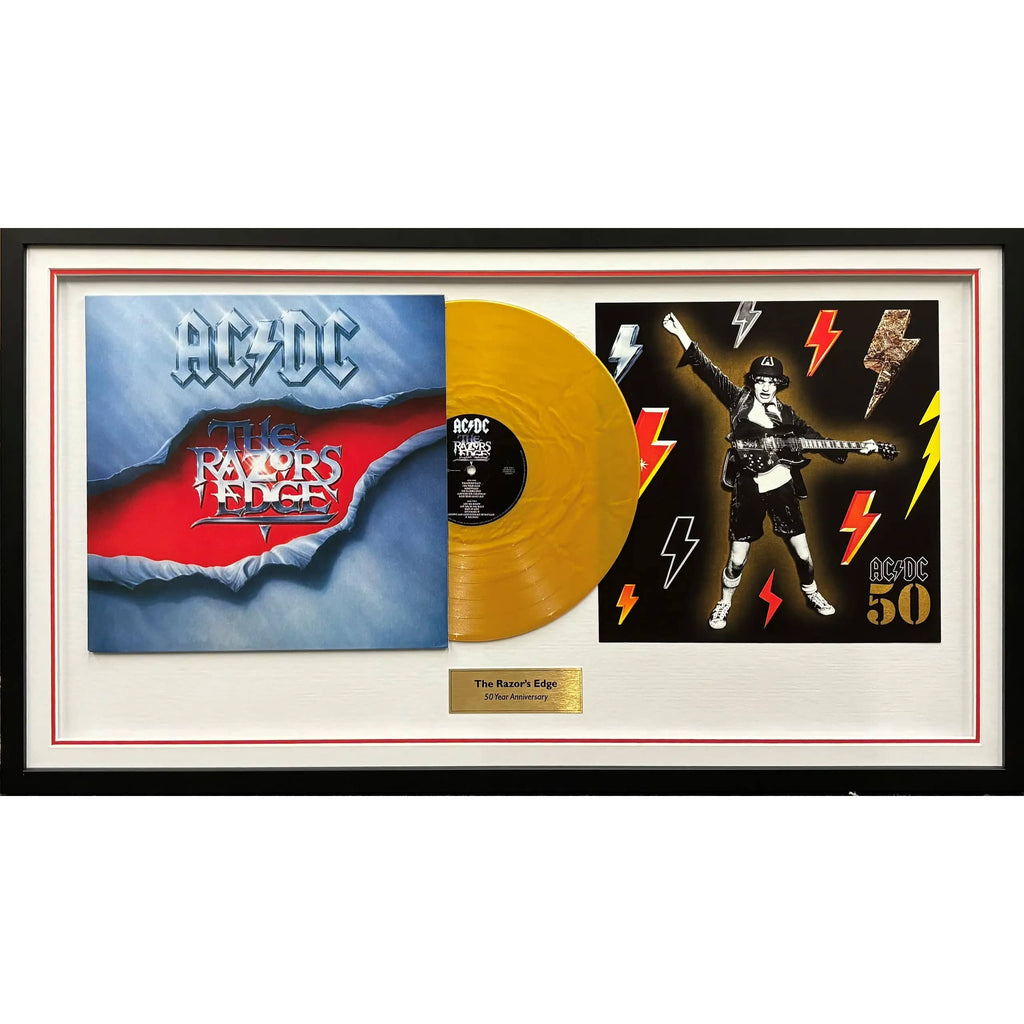 ACDC Razors Edge Vinyl Framed- 50th Anniversary Gold Edition – Icons of ...