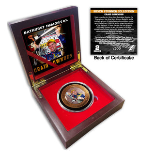 Craig Lowndes Bathurst Immortal Signed L/ED Silver Stunner