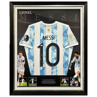 Replica 2022 Copa America Argentina Jersey Signed by Lionel Messi - Beckett Authenticated