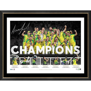 Australia ICC T20 World Cup Champions Aaron Finch Signed Lithograph
