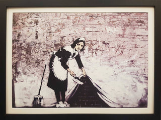 Banksy - Sweeping Under Wall Print Framed