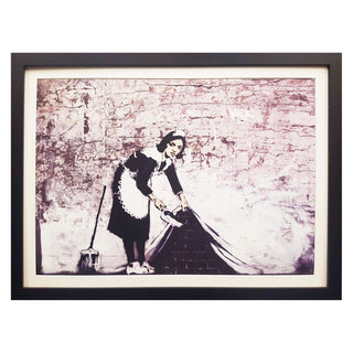 Banksy - Sweeping Under Wall Print Framed