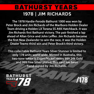 Jim Richards 1978 “Bathurst Years” Signed L/Ed Silver Stunner