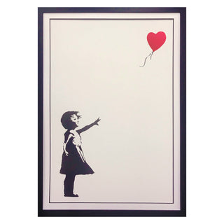 Banksy "Girl with Balloon" Framed Art Print