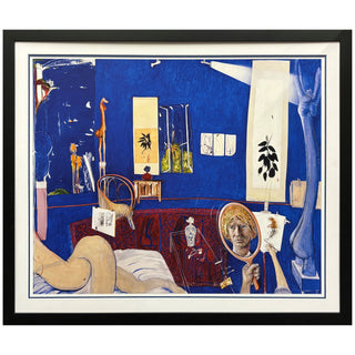 Brett Whiteley “Self Portrait in the Studio” framed licensed print