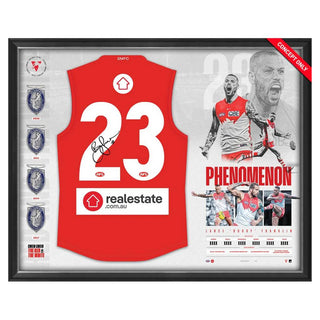 Buddy Franklin Signed Sydney Swans Official AFL Retirement Guernsey Framed